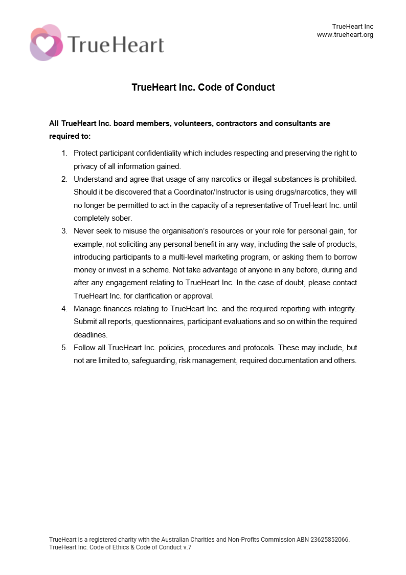 Code of Ethics and Code of Conduct Page 2 of 6