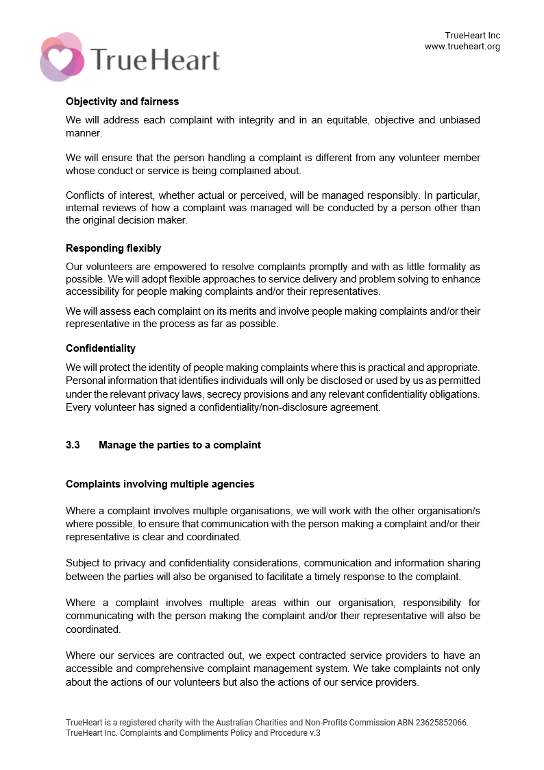 Complaints and Compliments Policy and Procedure Page 5 of 11