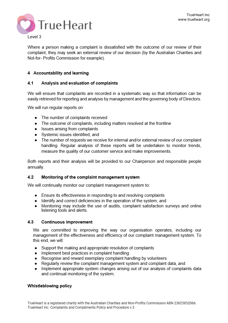 Complaints and Compliments Policy and Procedure Page 7 of 11