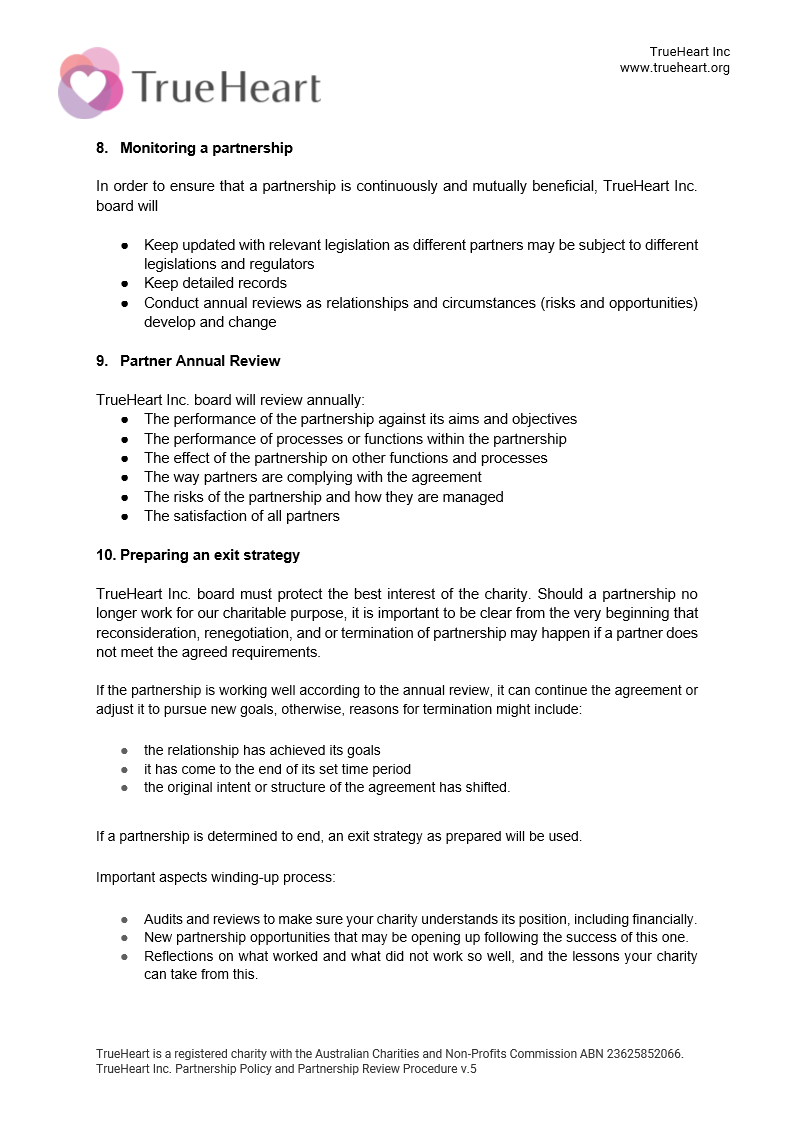 Partnership Policy and Partner Review Form Page 4 of 11