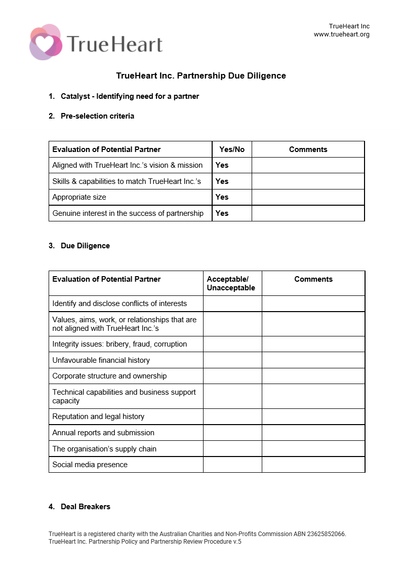 Partnership Policy and Partner Review Form Page 5 of 11