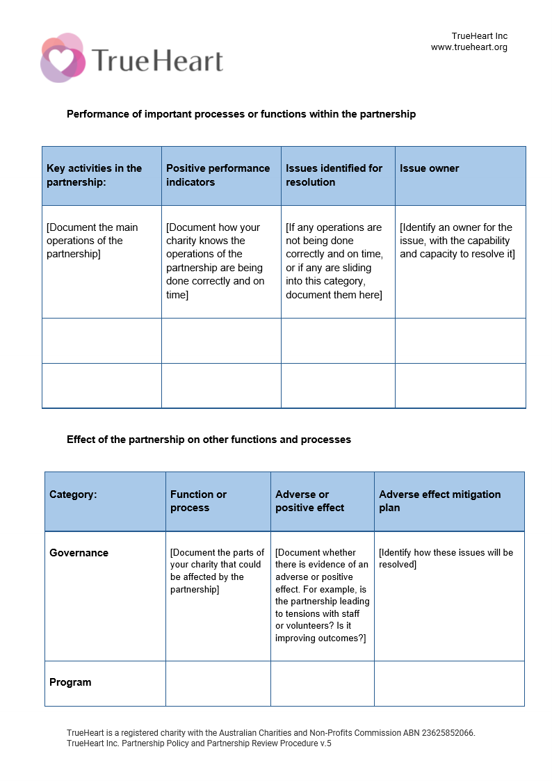 Partnership Policy and Partner Review Form Page 8 of 11