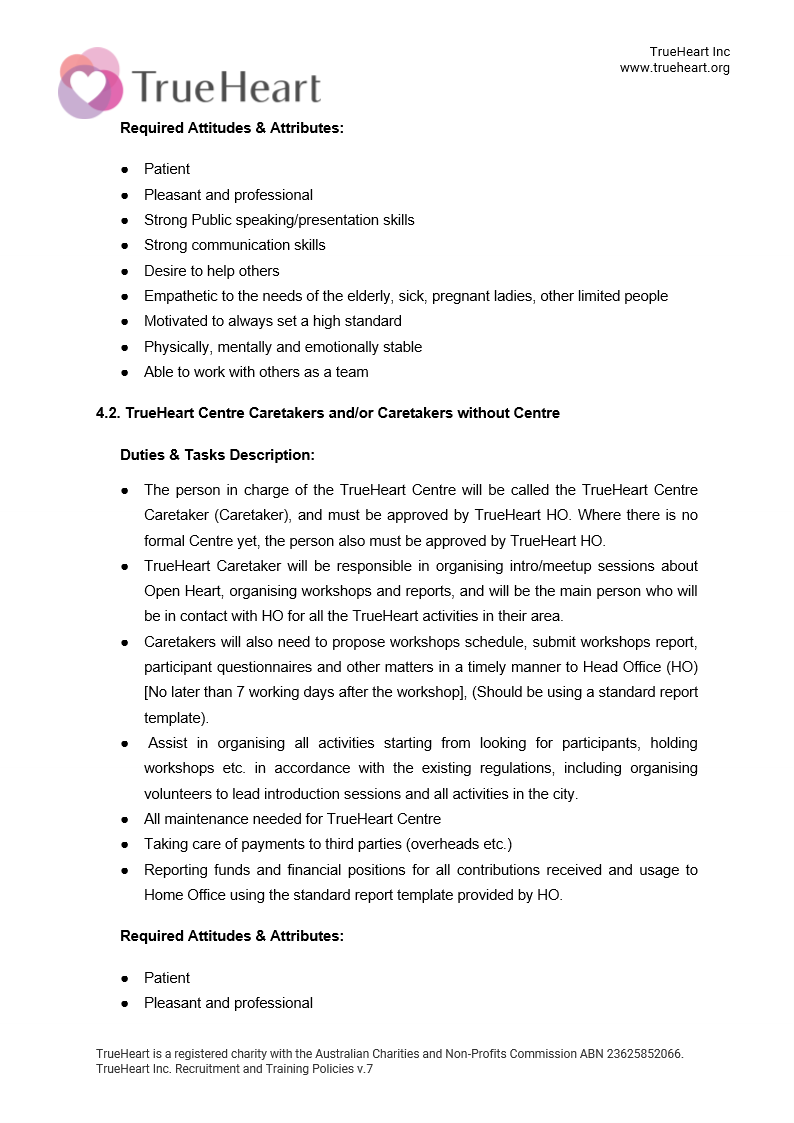Recruitment and Training Policy Page 4 of 17