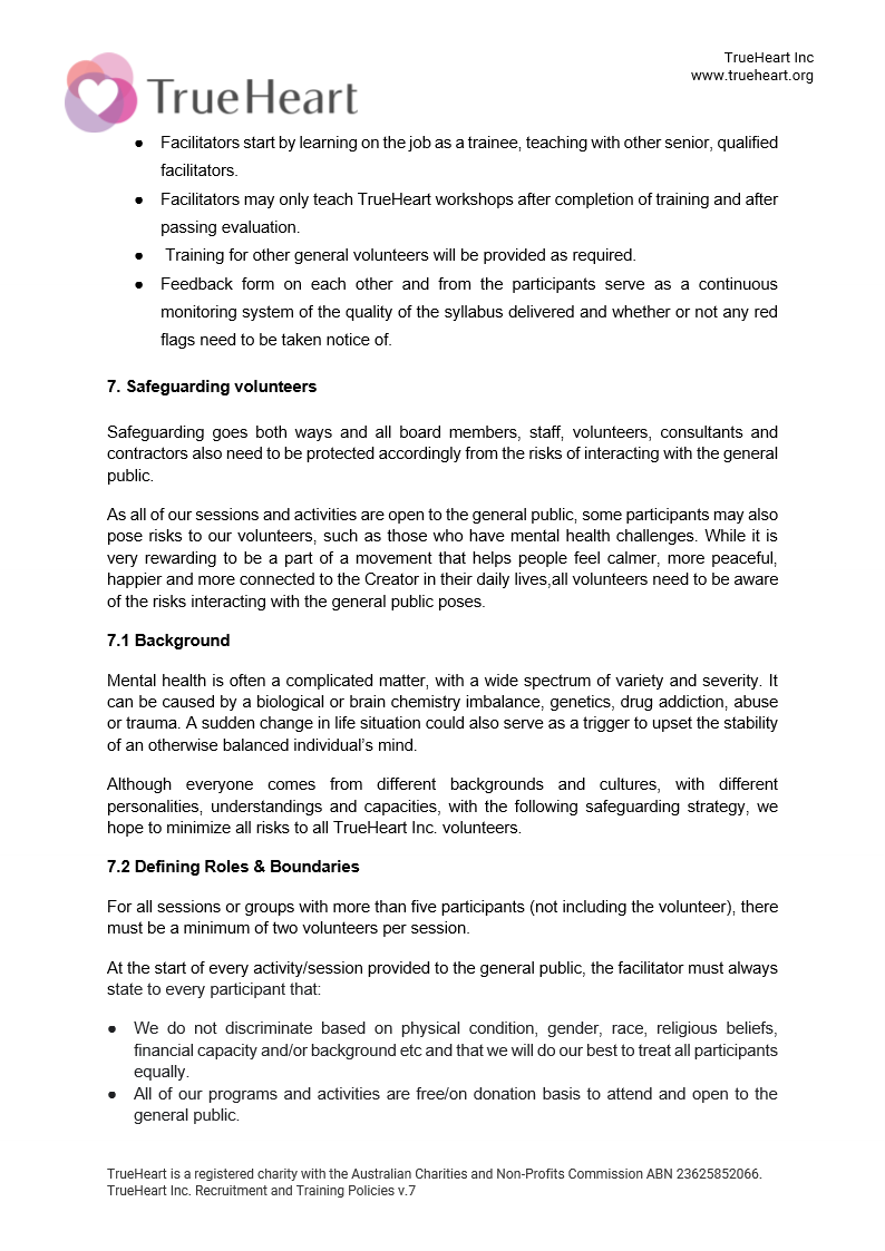 Recruitment and Training Policy Page 7 of 17
