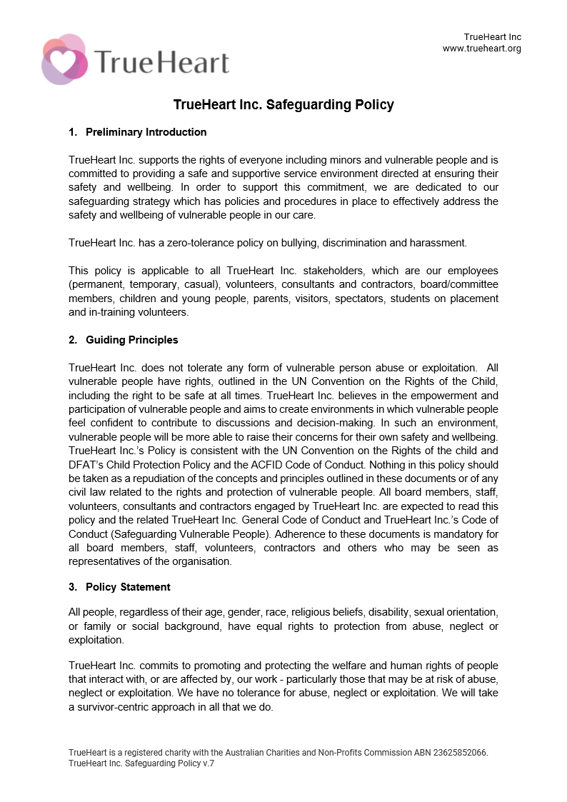 Safeguarding Policy Page 1 of 7