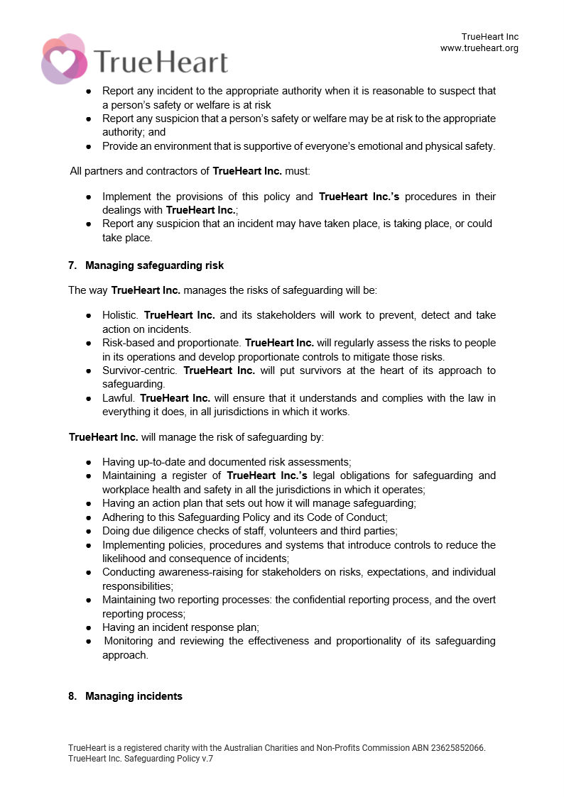 Safeguarding Policy Page 5 of 7